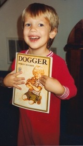 My son, Dan, with one of his favorite books, circa 1993